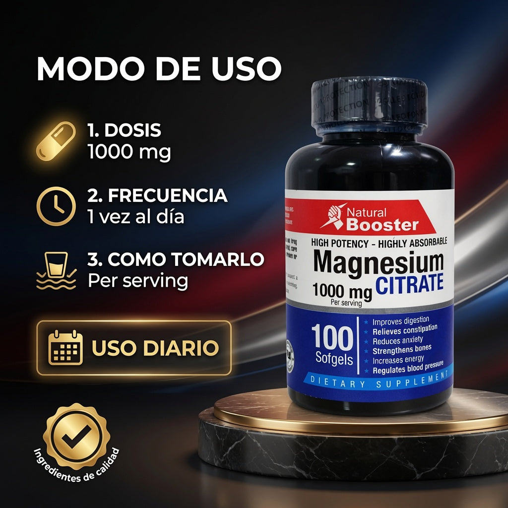 MAGNESIUM CITRATE X1.000 MG X100 CAPS.NATURAL BOOSTER ia_4
