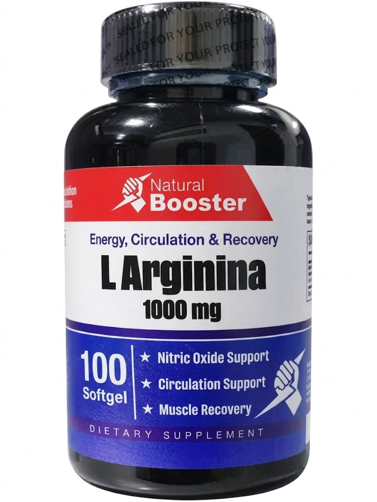 L-arginina 1000 mg x100 Softgels. Natuiral Booster — SKU 001539