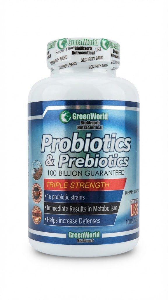 PROBIOTICS & PREBIOTICS X100 CAPS. GREENWORLD — SKU 001757