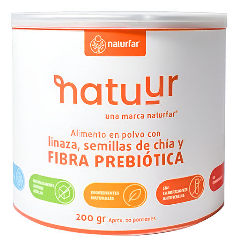 Fibra Prebiótica En Polvo Naturfar 200g Sin Sabor Orgánica Vegana