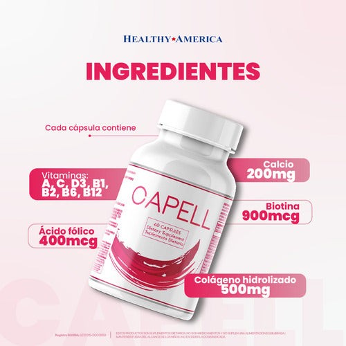Capell Suplemento Dietario Para El Cabello Caja X60 Cápsulas