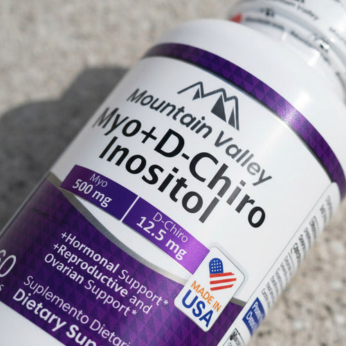 Myo + D-Chiro Inositol Mountain Valley | Fertilidad, Hormonas y Menopausia – 60 Cáp