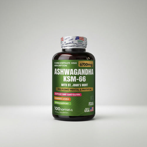 Ashwagandha KSM-66 | Estrés, Ansiedad y Rendimiento – 100 Cápsulas