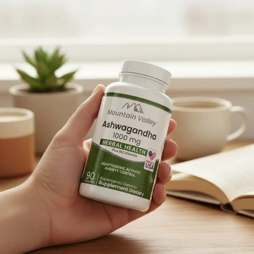 Pack Ashwagandha 1000mg + Vitamina B12 Mountain Valley | Estrés y Energía – 90 Cáp