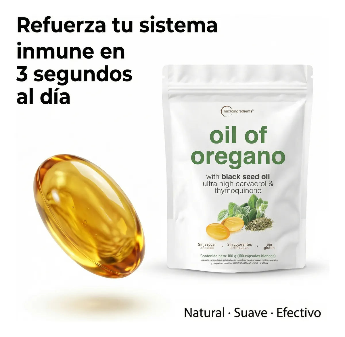 Pack x6 Aceite de Orégano 6000mg | Antibiótico Natural – 6 Meses de Protección