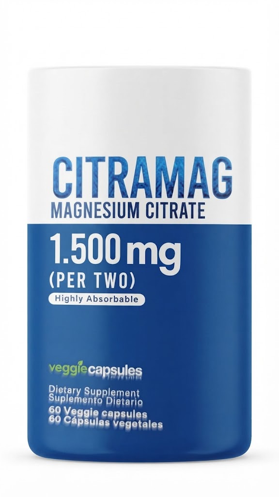 Citramag Citrato de Magnesio 1500 mg · 60 cápsulas · Healthy America — imagen relacionada con la guía