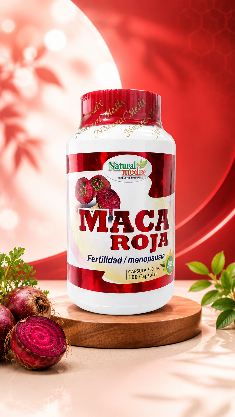MACA ROJA X100 CAPS. NATURAL MEDIX ia_4