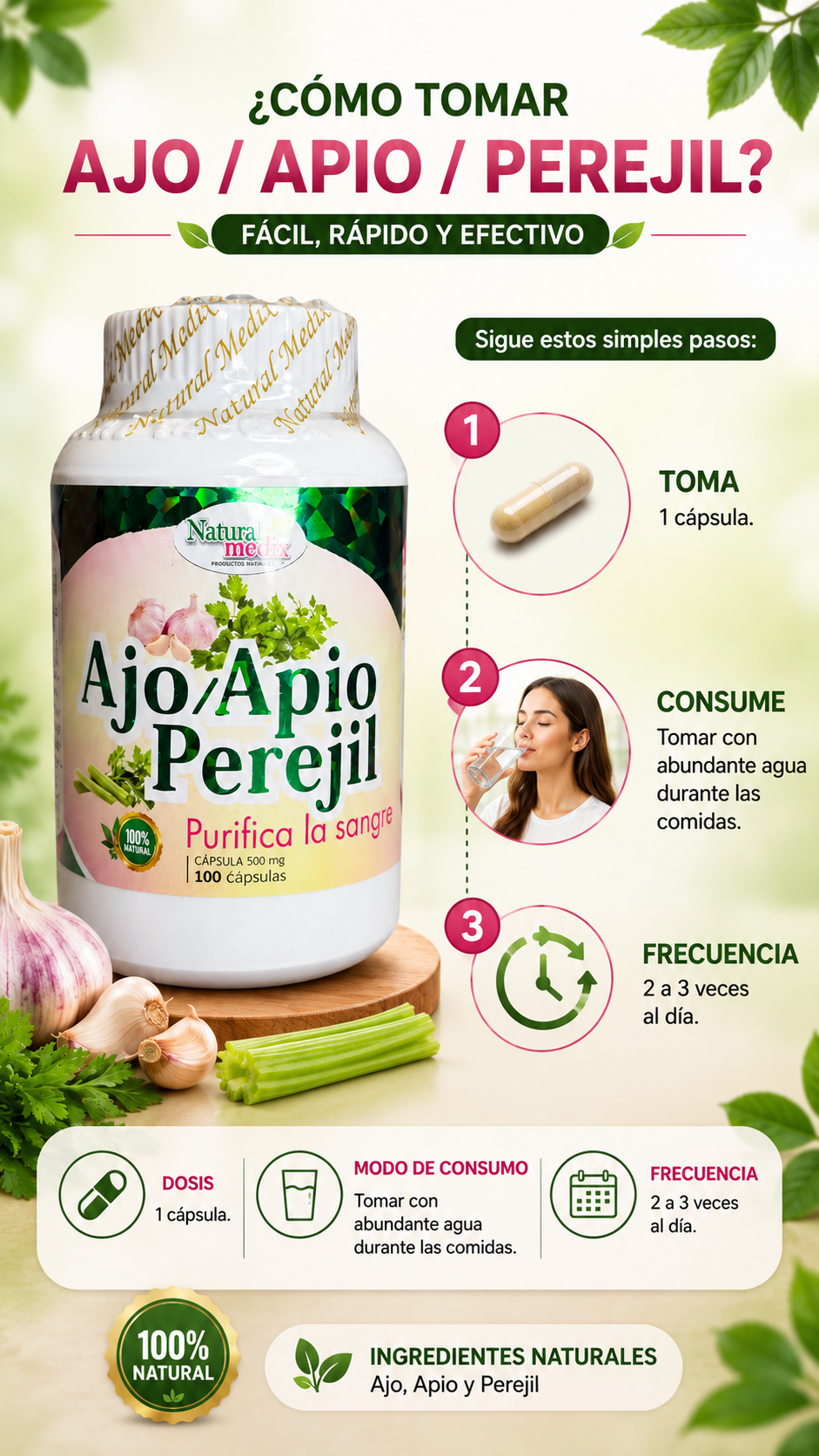 AJO-APIO-PEREJIL  X100 CAPS. NATURAL MEDIX ia_2