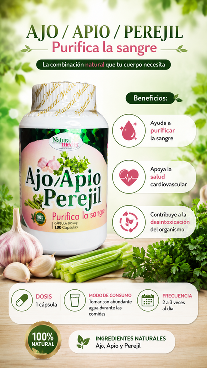 AJO-APIO-PEREJIL  X100 CAPS. NATURAL MEDIX ia_3