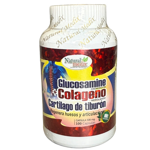 GLUCOSAMINE + COLAGENO CARTILAGO DE TIBURON CAP X100 NATURAL MEDIX principal
