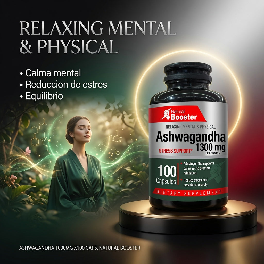 ASHWAGANDHA 1000MG X100 CAPS. NATURAL BOOSTER ia_3