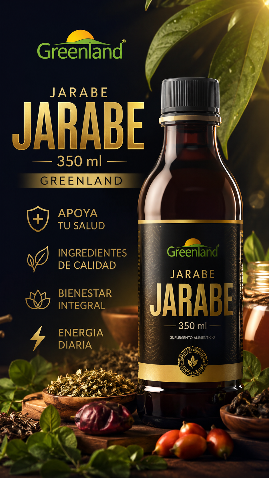 GREENCOLG JARABE X350 ML. GREENLAND ia_2