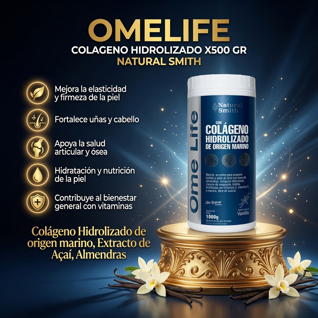 OMELIFE COLAGENO HIDROLIZADO X500 GR NATURAL SMITH ia_2
