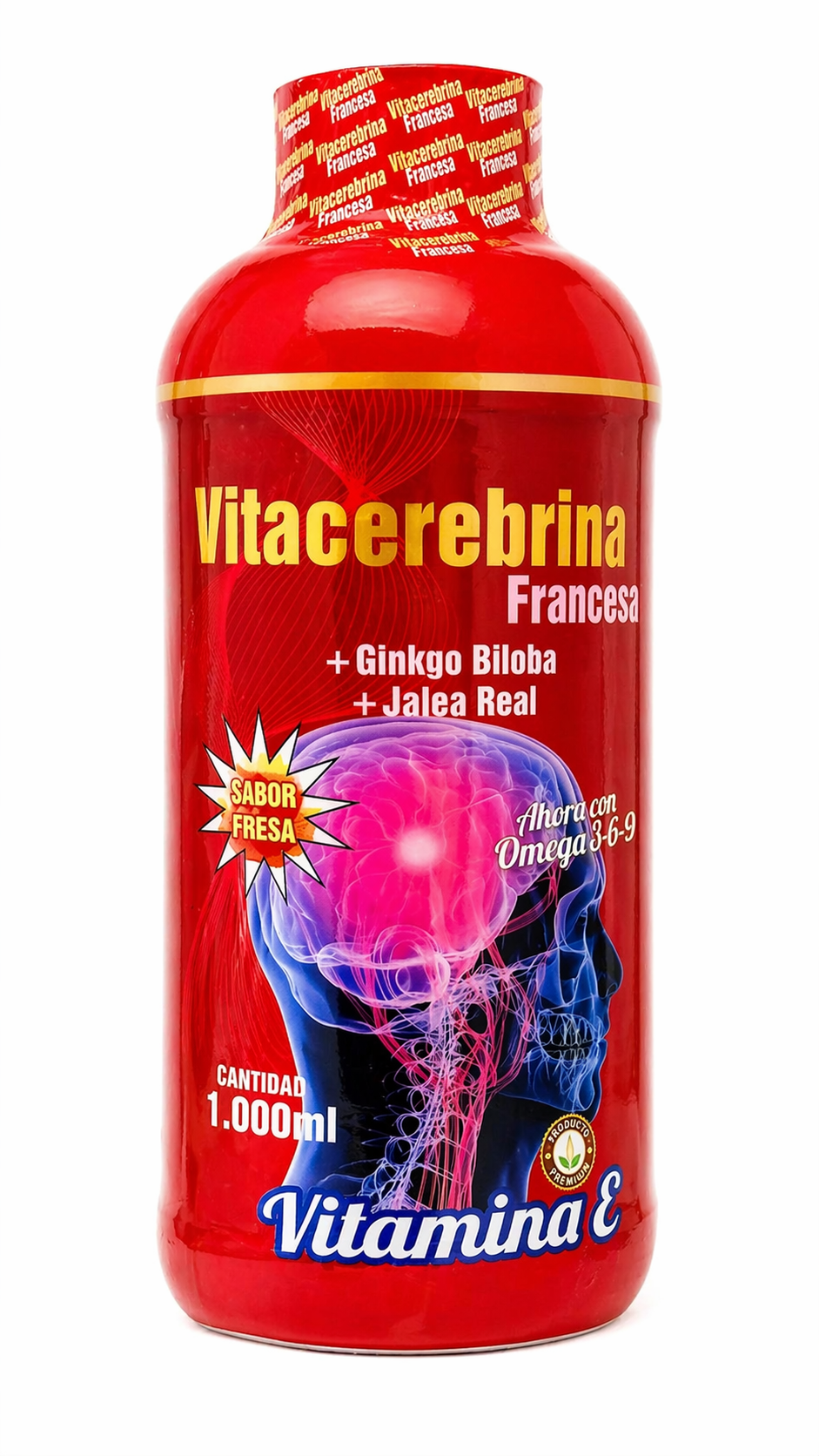 VITACEREBRINA FRANCESA JARABE ROJO  1000ML PHARMABIO principal