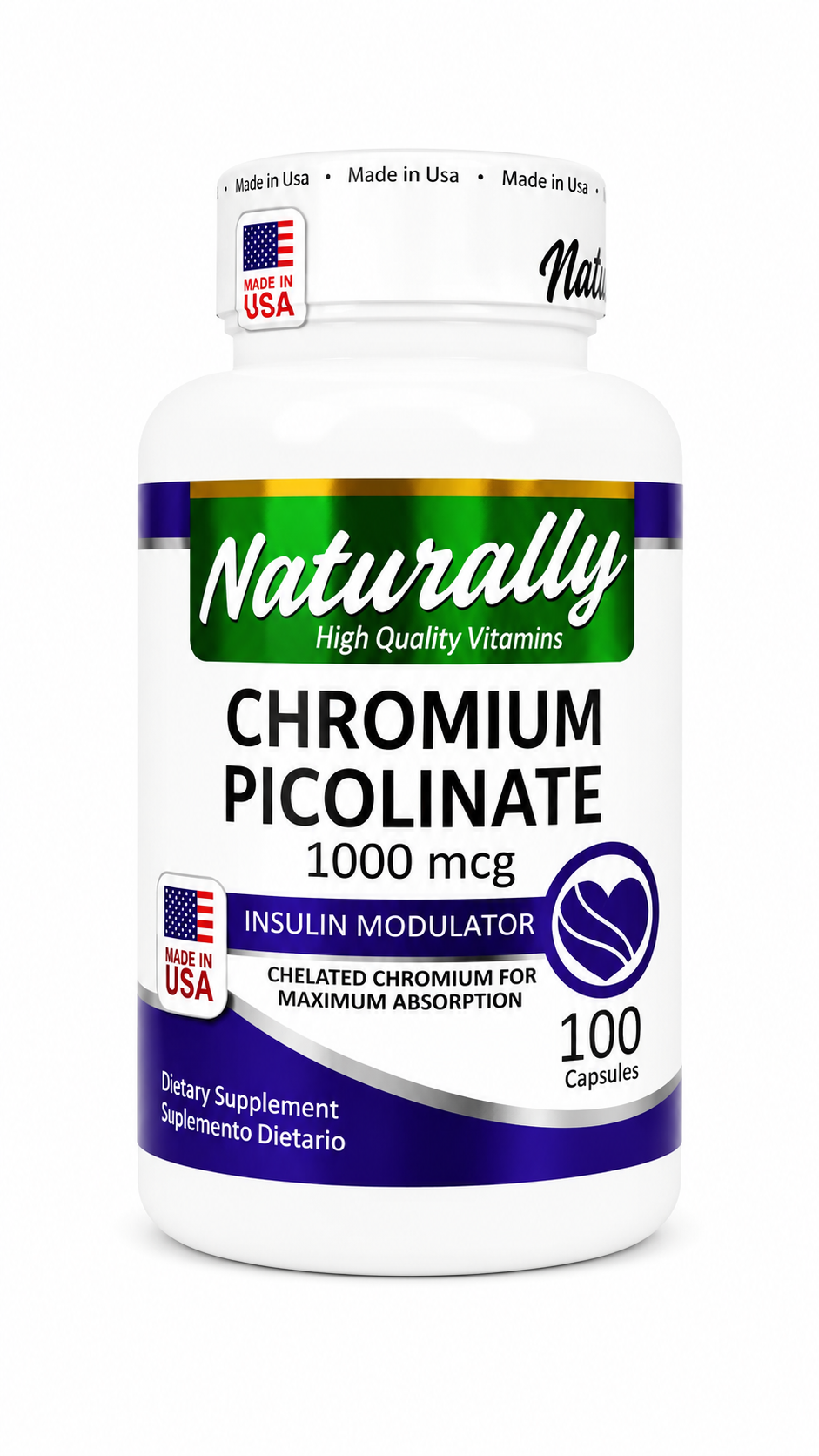 CHROMIUNM PICOLINATE 1000 MCG CAP X100 NATURALLY principal