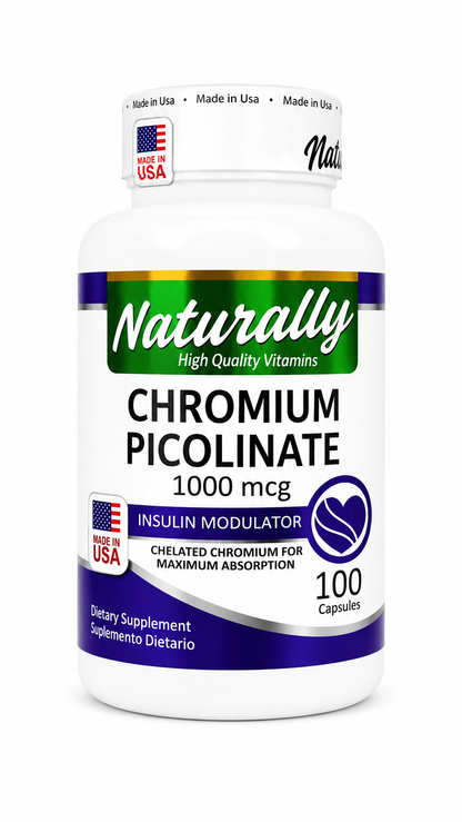 CHROMIUNM PICOLINATE 1000 MCG CAP X100 NATURALLY principal