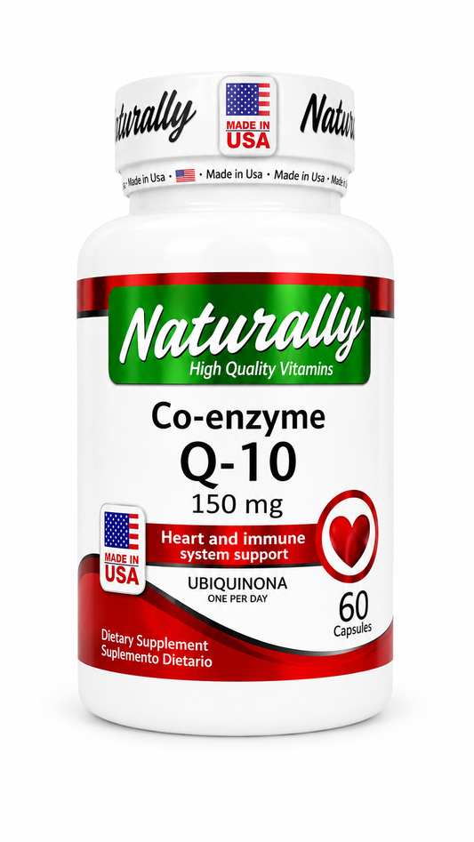 Co-enzyme Q-10 Naturally · 150 mg · 60 cápsulas