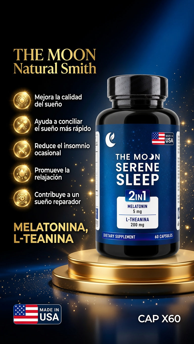 MELATONINA 5MG + MAGNESIUM GLYCINATE 500MG CAP X60 THE MOON ia_2