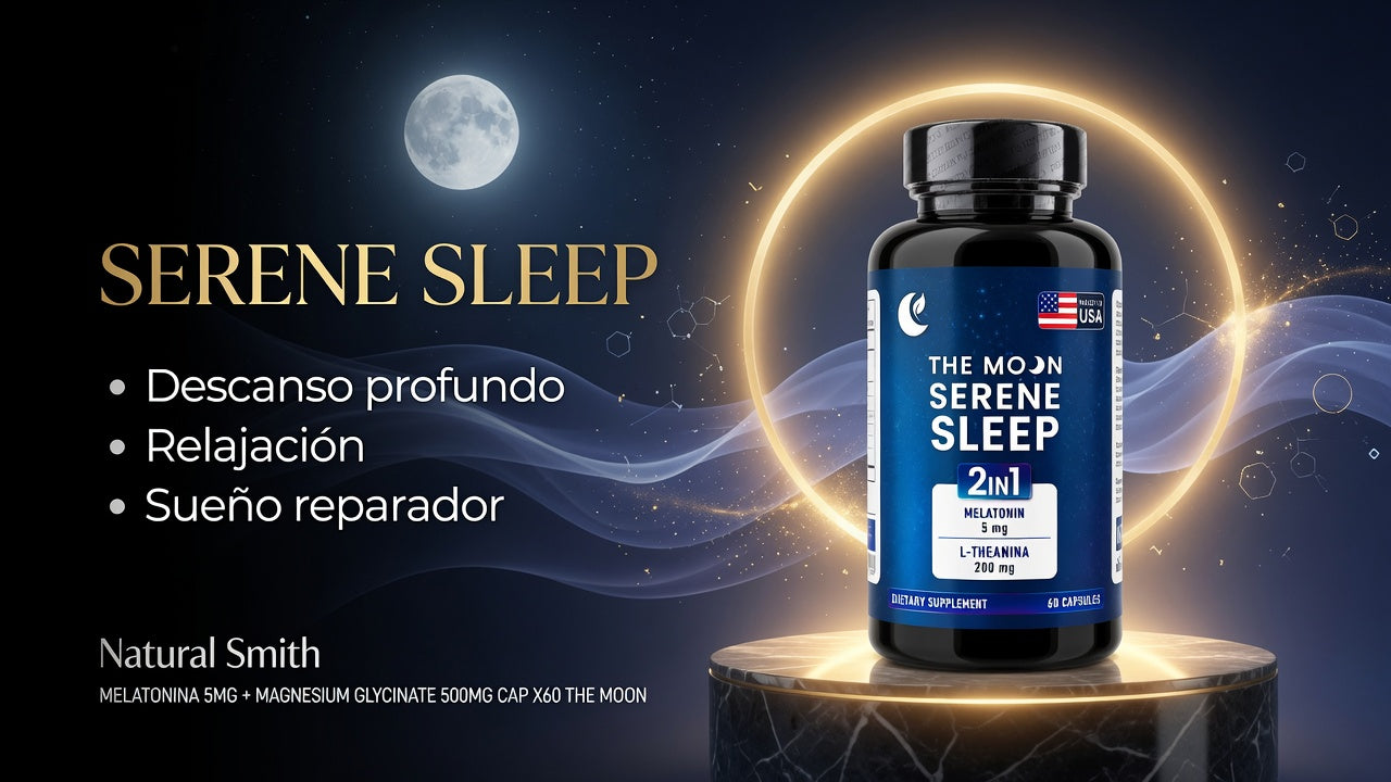 MELATONINA 5MG + MAGNESIUM GLYCINATE 500MG CAP X60 THE MOON ia_3