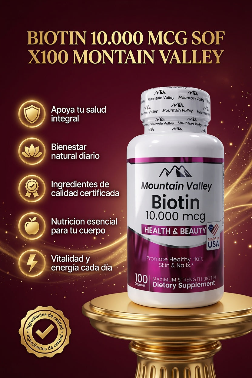 BIOTIN 10.000 MCG SOF X100 MONTAIN VALLEY ia_2