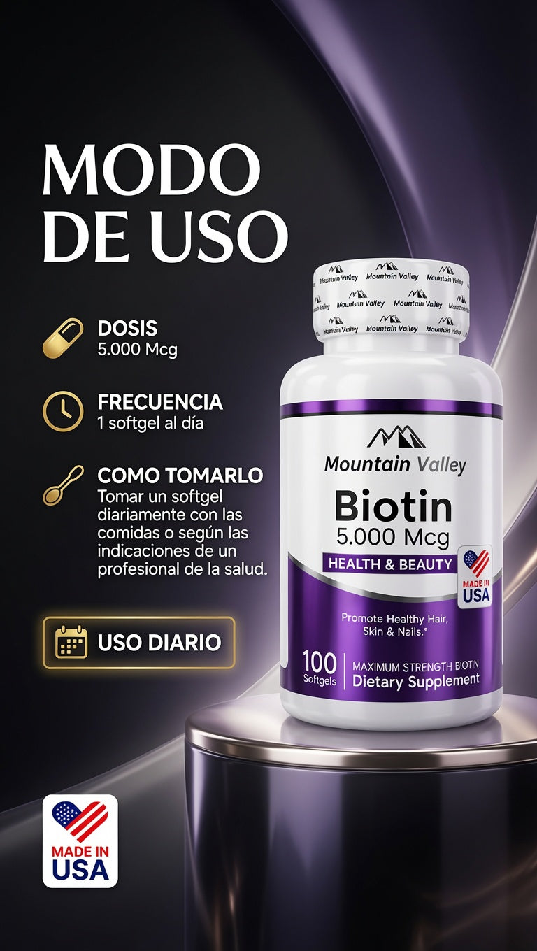BIOTIN 5.000 MCG SOF 100 MONTAIN VALLEY ia_4