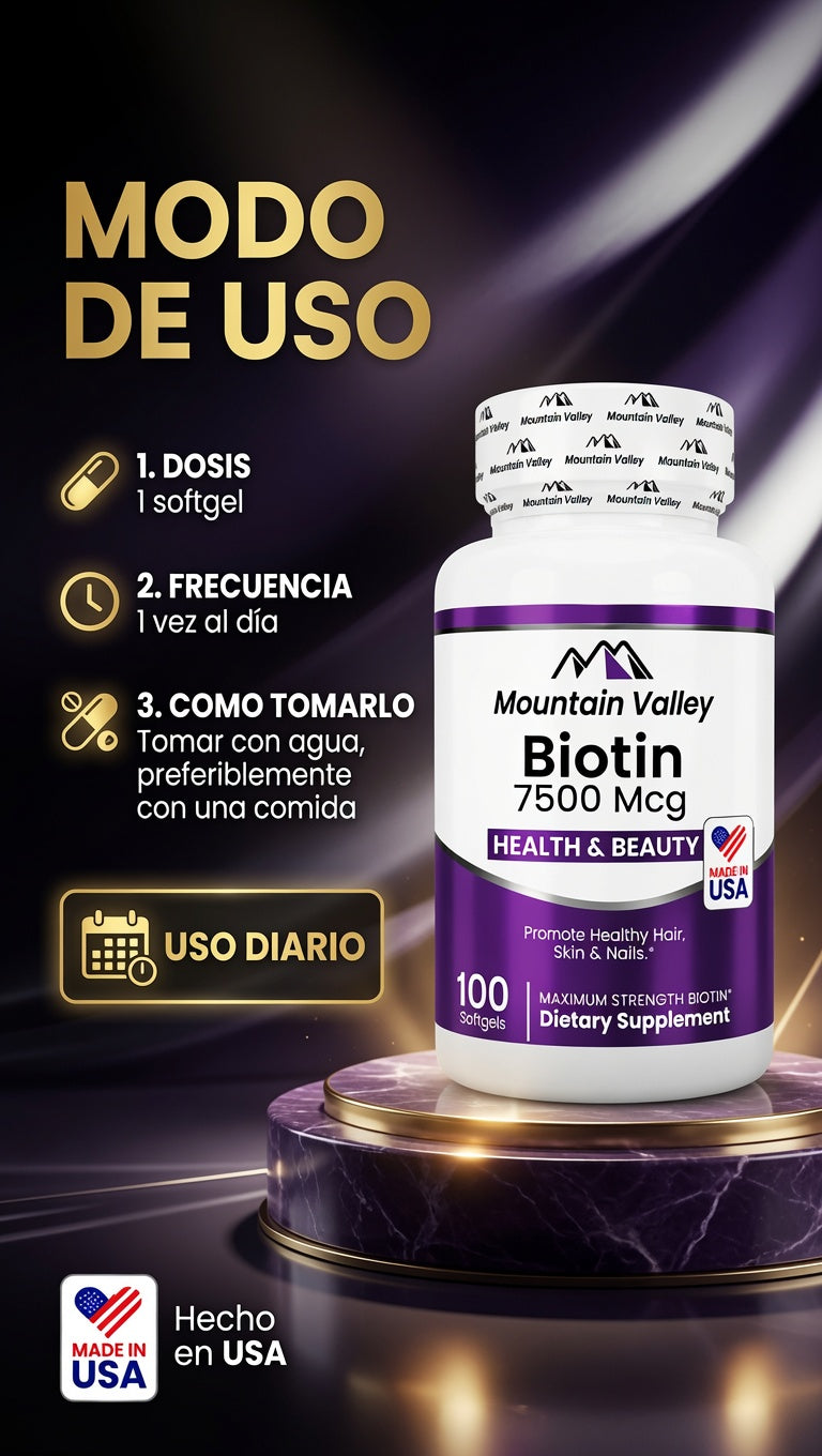 BIOTIN 7.500 MCG SOF X100 MONTAIN VALLEY ia_4