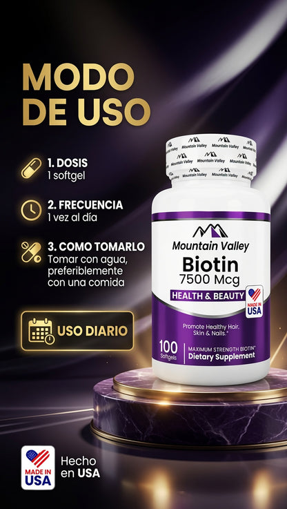 BIOTIN 7.500 MCG SOF X100 MONTAIN VALLEY ia_4