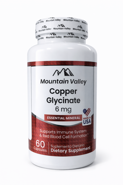 COPPER GLYCINATE 6 MG CAP 60 MONTAIN VALLEY principal