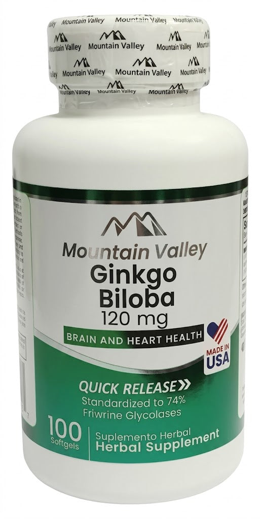 Ginkgo Biloba 120 mg cáps. 100 Montain Valley — SKU 000361
