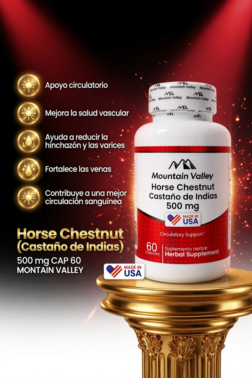 HORSE CHESTNUT CASTAÑO DE INIDIAS 500 MG CAP 60 MONTAIN VALLEY ia_2