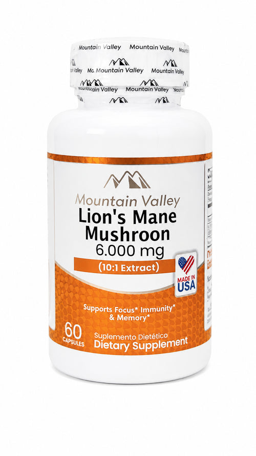 LIONS MANE MUSHROON 6.000 MG CAP 60 MONTAIN VALLEY principal