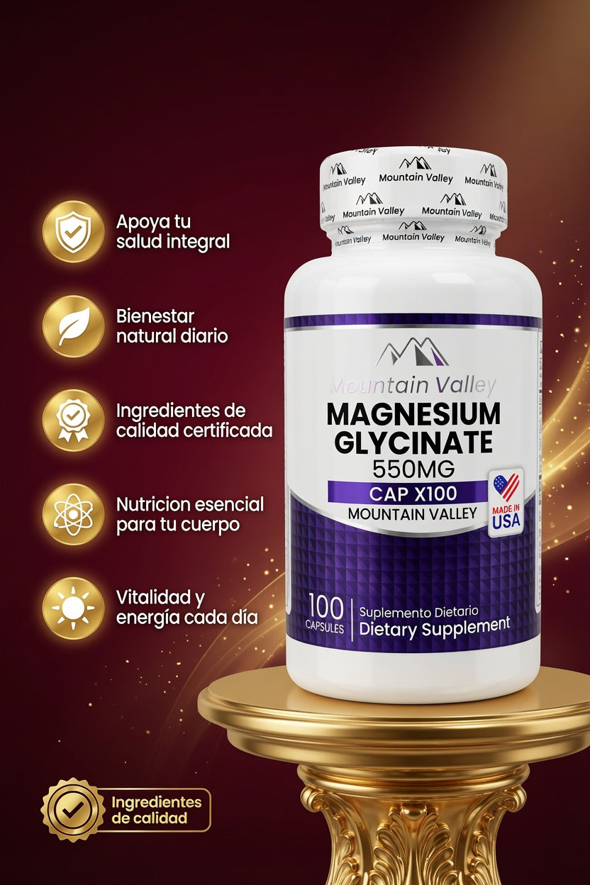MAGNESIUM GLYCINATE  550MG CAP X100 MOUNTAIN VALLEY ia_2