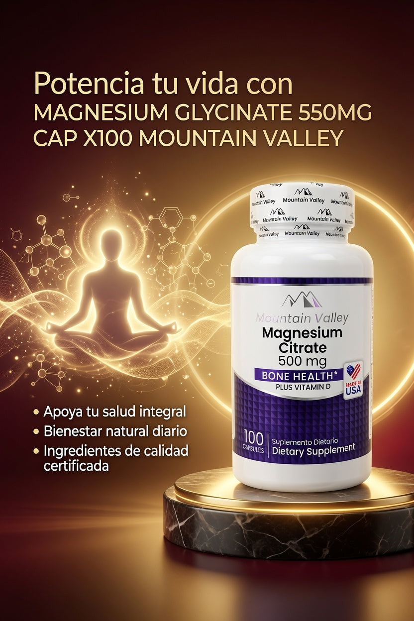 MAGNESIUM GLYCINATE  550MG CAP X100 MOUNTAIN VALLEY ia_3