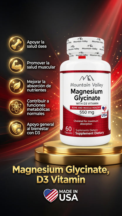 MAGNESIUM GLYCINATE  550MG CAP X60 MOUNTAIN VALLEY ia_2