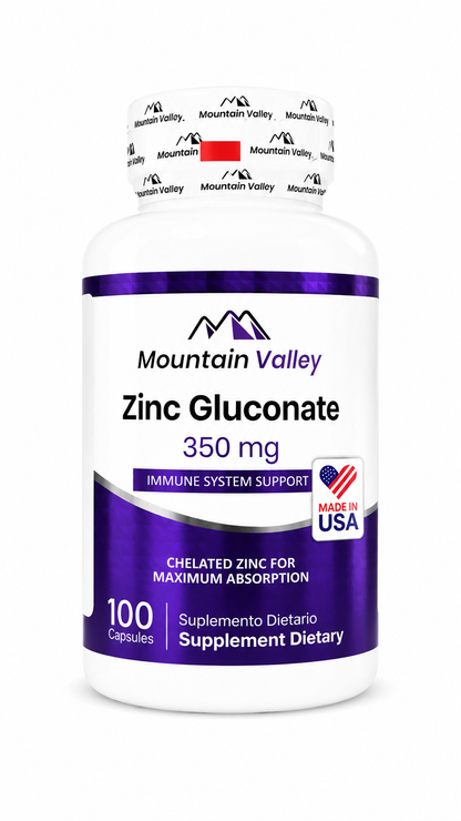 ZINC GLUCONATE 350 MG CAP 100 MONTAIN VALLEY principal
