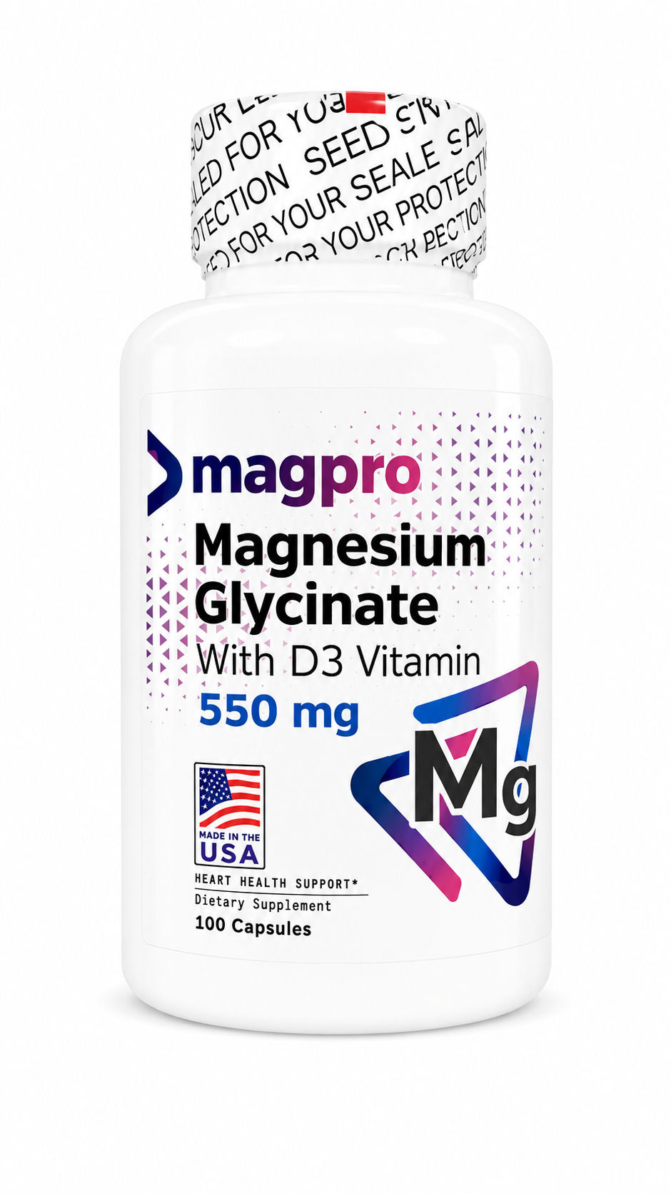 MAGNESIUM GLYCINATE 550 MG CAP X100 MAGPRO principal