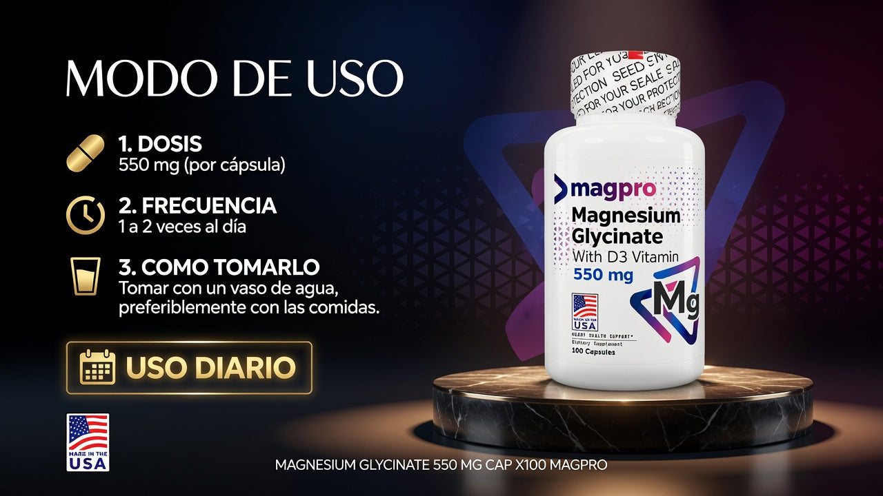 MAGNESIUM GLYCINATE 550 MG CAP X100 MAGPRO ia_4