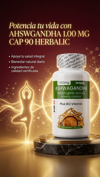 AHSWGANDHA 1.00 MG CAP 90 HERBALIC ia_3
