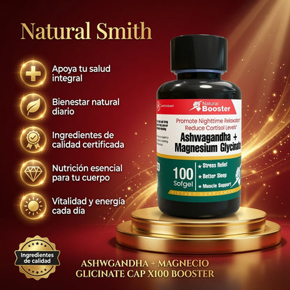 ASHWGANDHA + MAGNECIO GLICINATE CAP X100 BOOSTER ia_2