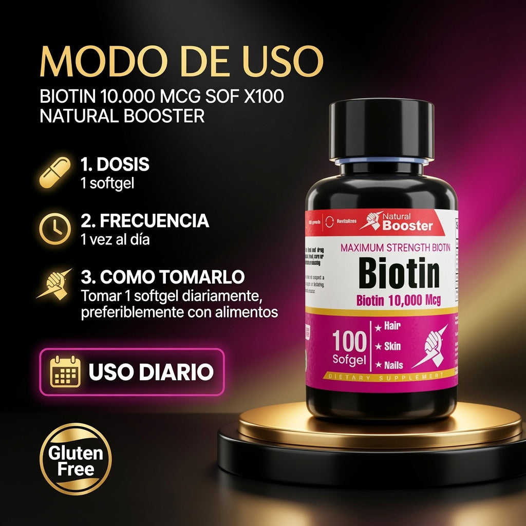 BIOTIN 10.000 MCG SOF X100 NATURAL BOOSTER ia_4