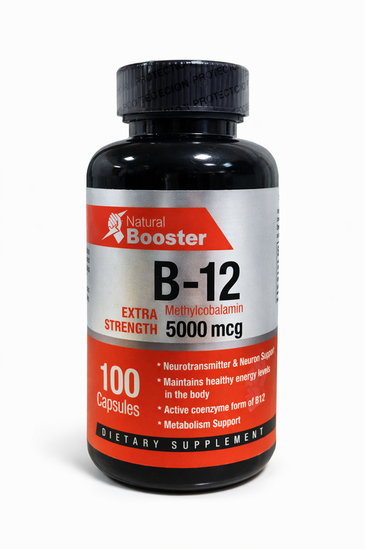 B-12 METHYLCOBALAMINA X100 CAPS. NATURAL BOOSTER principal