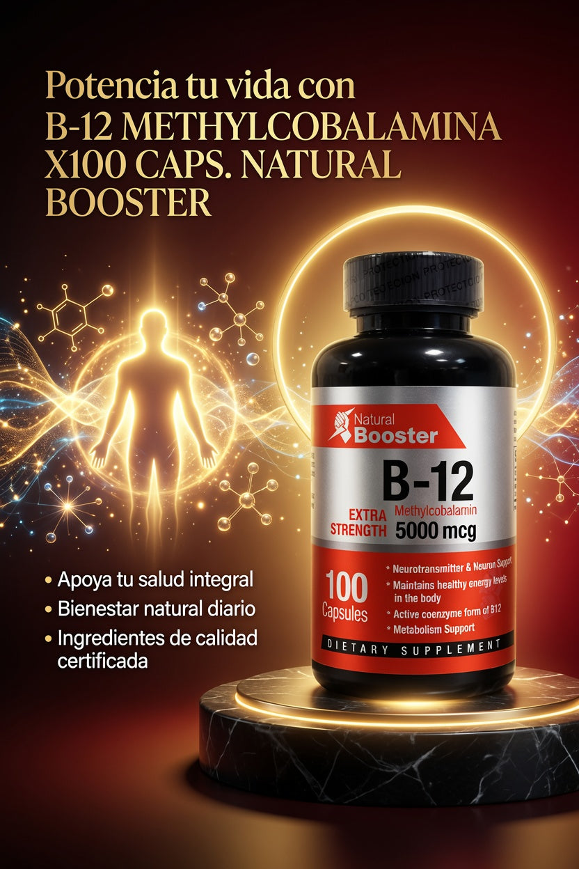 B-12 METHYLCOBALAMINA X100 CAPS. NATURAL BOOSTER ia_3