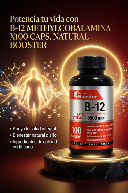 B-12 METHYLCOBALAMINA X100 CAPS. NATURAL BOOSTER ia_3