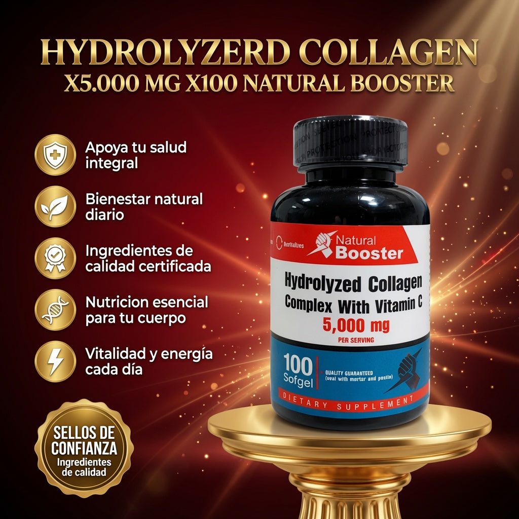 HYDROLYZERD COLLAGEN X5.000 MG X100 NATURAL BOOSTER ia_2