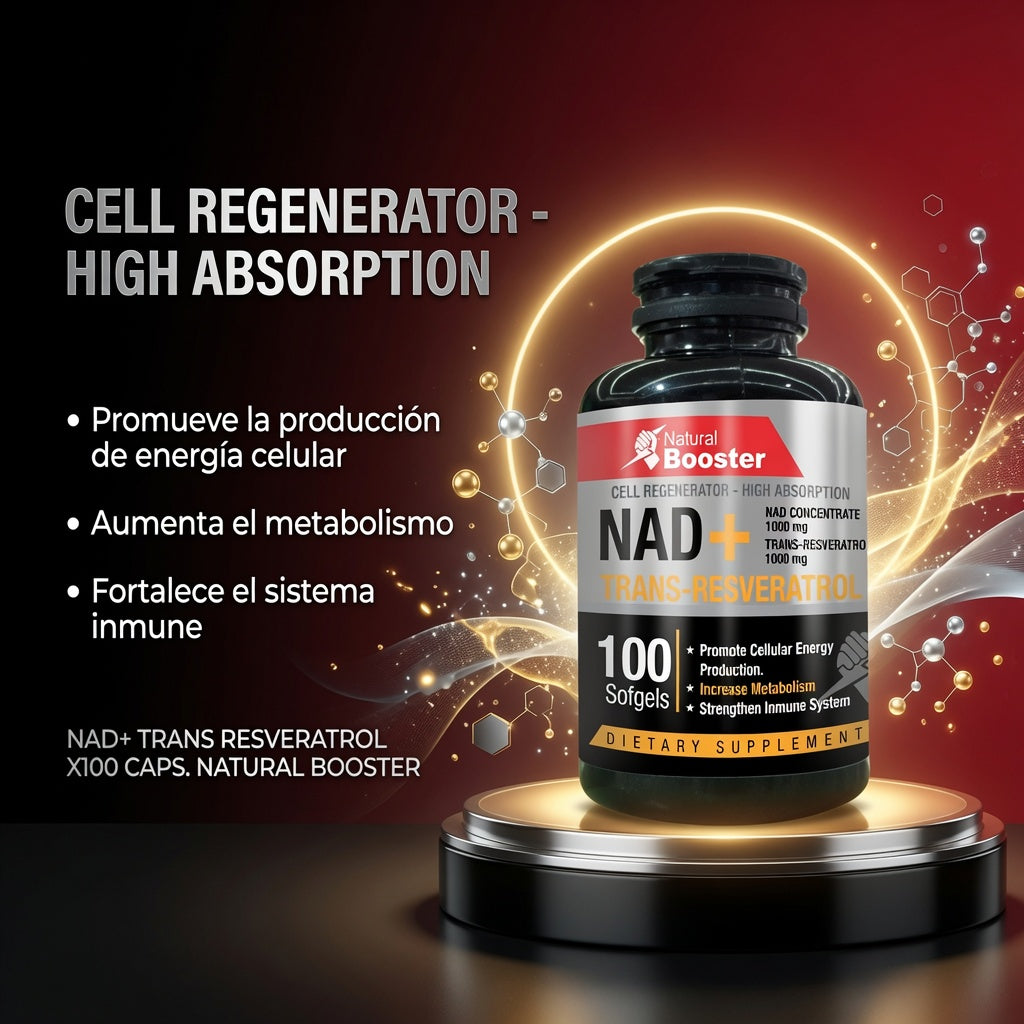 NAD+ TRANS RESVERATROL X100 CAPS. NATURAL BOOSTER ia_3