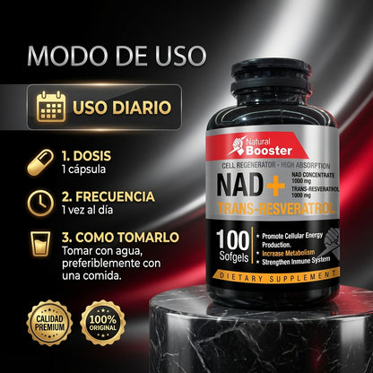 NAD+ TRANS RESVERATROL X100 CAPS. NATURAL BOOSTER ia_4