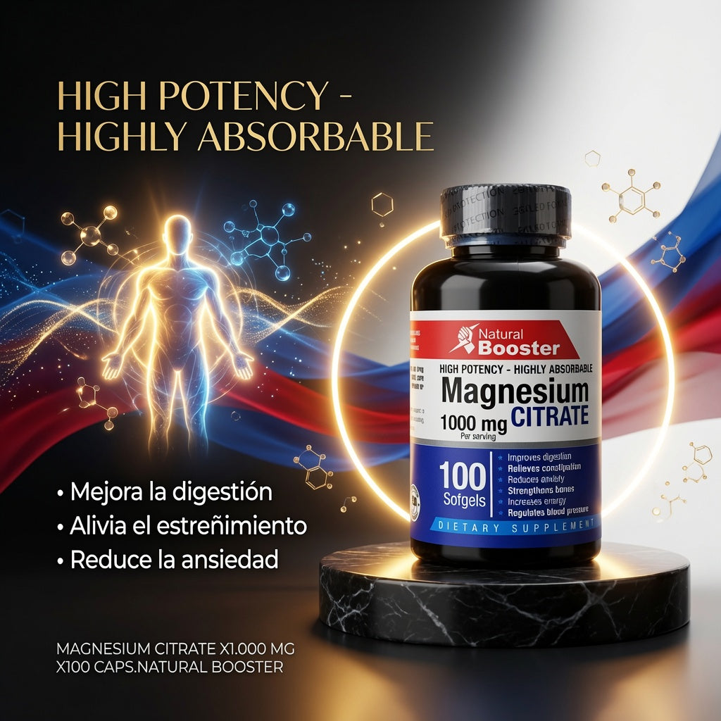 MAGNESIUM CITRATE X1.000 MG X100 CAPS.NATURAL BOOSTER ia_3
