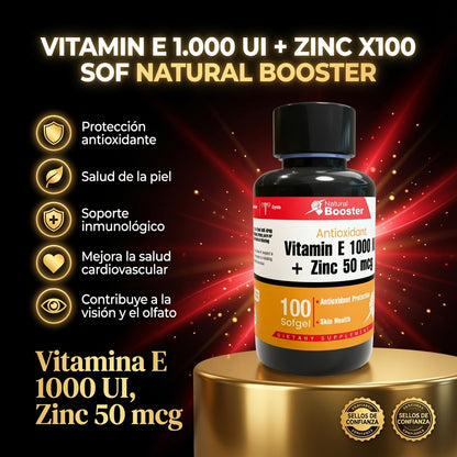 VITAMIN E 1.000 UI + ZINC  X100 SOF NATURAL BOOSTER ia_2