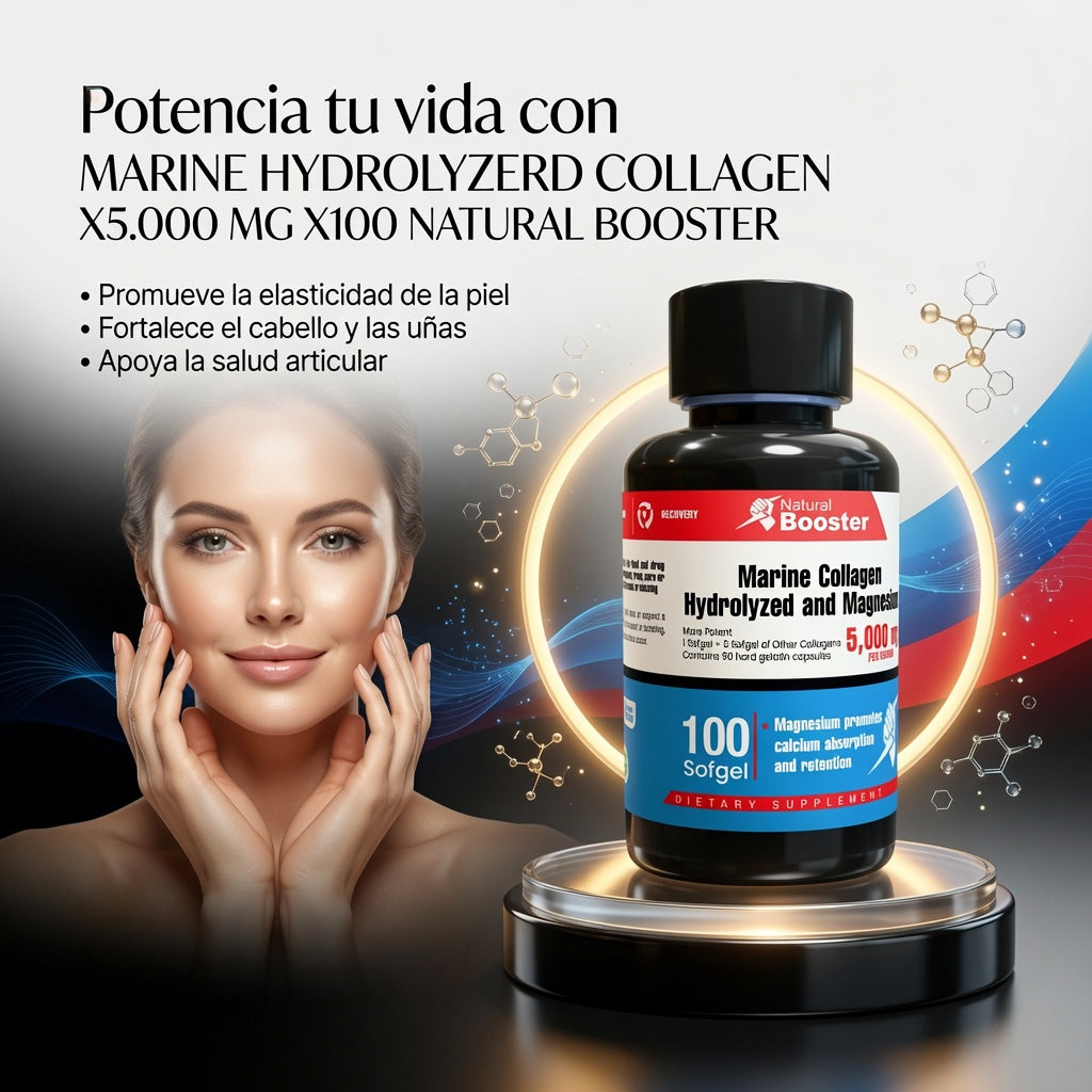 MARINE HYDROLYZERD COLLAGEN X5.000 MG X100 NATURAL BOOSTER ia_3
