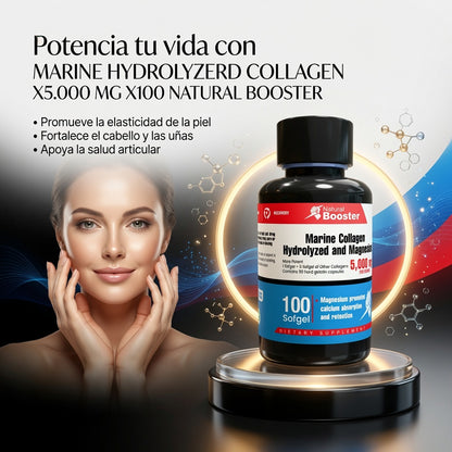 MARINE HYDROLYZERD COLLAGEN X5.000 MG X100 NATURAL BOOSTER ia_3